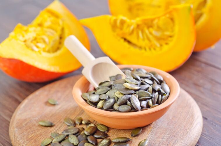 Pumpkin seeds - a record holder for zinc and magnesium content, which increase potency